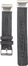 Correa QuickFit 26 mm, de nailon, negra, hebilla de acero plateada (Garmin Fenix 7X/6X/5X, Tactix, etc.)