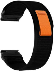 Correa QuickFit 26mm, nylon, negra, velcro (Garmin Fenix 7X/6X/5X, Tactix, etc.)