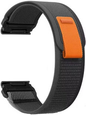 Correa QuickFit 26mm, nylon, negro-gris, velcro (Garmin Fenix 7X/6X/5X, Tactix, etc.)