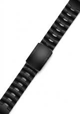 Brazalete de acero inoxidable Ricardo 26mm (para Garmin Fenix 8/7X/6X (51mm), Tactix etc.), negro V2, QuickFit
