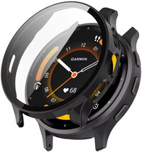Funda protectora (pro Garmin Venu 3), plástico, negro + cristal