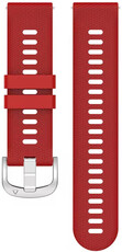 Correa de liberación rápida 18mm, silicona, roja, hebilla plateada (Garmin Venu 2S, Vívoactive 4S, Forerunner 265S, Venu 3S, etc.)