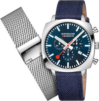 Mondaine Grand Cushion Quartz MSL.41440.LD.SET (+ tirador metálico de repuesto)