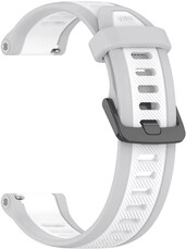 Correa de silicona Ricardo 18mm (Garmin Venu 2S, Vívoactive 4S, Forerunner 265S, Venu 3S, etc.), blanca, cierre rápido