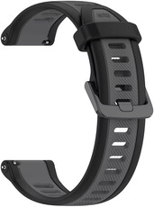 Ricardo Correa de silicona 18mm (Garmin Venu 2S, Vívoactive 4S, Forerunner 265S, Venu 3S, etc.), Negro, Cierre rápido