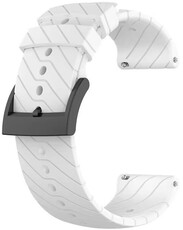 Correa de silicona Ricardo 24mm (para Suunto), blanca, cierre rápido