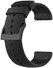 Correa de silicona Ricardo 24mm (para Suunto), negra, cierre rápido