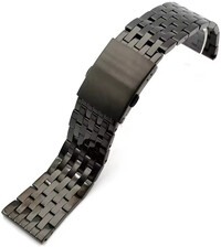 brazalete de acero inoxidable Ricardo Marino, negro