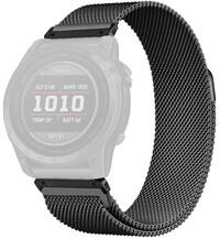 Pulsera de acero Ricardo 22mm (pro Garmin Fenix 8/7/6 (47mm), Epix 2 aj.), negro, QuickFit