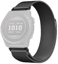 Pulsera de acero Ricardo 26mm (pro Garmin Fenix 8/7X/6X (51mm), Tactix aj.), negro, QuickFit