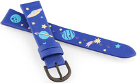 Correa de piel sintética JVD RJ7225.2 16mm, azul, infantil