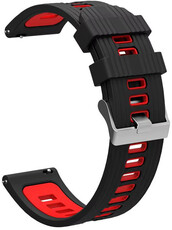 correa de silicona Ricardo Claviere 22mm, Black/Red, Quick Release