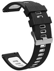 Correa de silicona Ricardo 22mm (para Garmin Fenix 8/7/6 (47mm), Epix 2 etc.), negra V3, cierre rápido