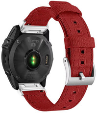 Ricardo Nylon Correa 22mm (para Garmin Fenix 8/7/6 (47mm), Epix 2 etc.), rojo, QuickFit