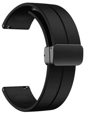 Correa de silicona Ricardo 20mm (para Amazfit Active 2), negra V2, cierre rápido