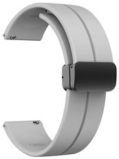 Ricardo Correa de silicona 20mm (para Amazfit Active 2), gris, cierre rápido