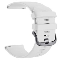 Correa de silicona Ricardo 20mm (para Garmin Venu, Venu Sq, Venu 2 plus, etc.), blanca, cierre rápido, longitud extendida