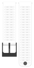 Ricardo 22mm Silicone Strap (for Suunto 9 Peak, Race, Vertical), White, Quick Release