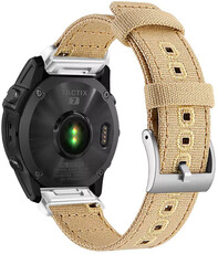 Ricardo 26mm Correa de nylon (para Garmin Fenix 8/7X/6X (51mm), Tactix etc.), beige, QuickFit