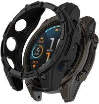 Funda protectora (para Garmin Fenix 8, 43mm), silicona, negra