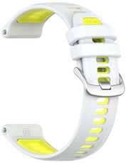 correa de silicona Ricardo Gressoney 22mm (para Garmin Forerunner 970), White/Yellow