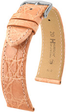 Correa de piel Hirsch Genuine Croco 18900822-2, naranja, piel de cocodrilo, Quick Release