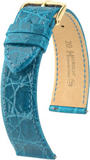 Correa de piel Hirsch Genuine Croco L 18920883-7, azul, piel de cocodrilo, longitud L, cierre rápido