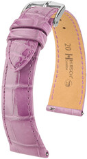 Correa de piel Hirsch London 04307187-2, morado, piel de aligátor, Quick Release