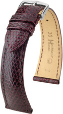 Correa de piel Hirsch London L 04366060-2, morada, piel de lagarto, longitud L, cierre rápido