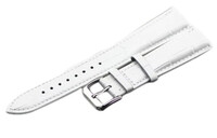correa de cuero Ricardo Pescara, blanco, longitud XL