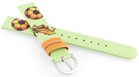 correa de cuero sintético JVD RJ7229.1 14mm, verde, infantil
