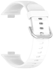 correa de silicona Ricardo Lavarone (para Huawei Watch Fit 3, 4, 4 Pro, 5, 5 Pro), White/Silver