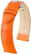 Correa de piel Hirsch Duke 01028176-2, naranja, teletina, Quick Release