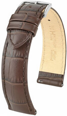 Correa de cuero Hirsch Duke S 01028310-2, marrón, piel de ternera, longitud S, Quick Release
