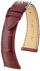 Correa de piel Hirsch London 04207169-2, rojo, piel de aligátor, Quick Release