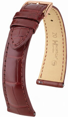 Correa de piel Hirsch London 04207169-7, rojo, piel de aligátor, Quick Release