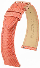 correa de cuero Hirsch London L 04266022-7, naranja, piel de lagarto, longitud L, Quick Release