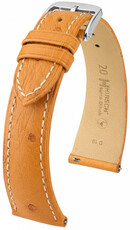 correa de cuero Hirsch Massai Ostrich L 04262074-2, marrón, piel de avestruz, longitud L, Quick Release