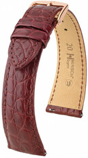 Correa de piel Hirsch Regent 04107169-7, rojo, piel de aligátor, Quick Release
