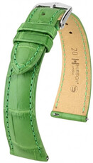 Correa de cuero Hirsch London L 04207042-2, verde, piel de aligátor, longitud L, Quick Release