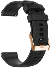 correa de silicona Ricardo Aprica 18mm, Dark Black, Quick Release