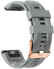 Silikonový řemínek Ricardo 20mm (pro Garmin Fenix 8/7S/6S (43mm), aj.), šedý, QuickFit