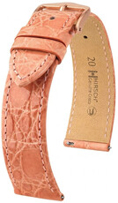 Correa de piel Hirsch Genuine Croco 01808122-7, rosa, piel de cocodrilo, Quick Release
