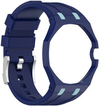 correa de silicona Ricardo Pinzolo (para Swatch Royal Pop), Blue, con estuche, corona a las 3h