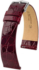 Correa de piel Hirsch Prestige 02308160-2, rojo, piel de cocodrilo, Quick Release