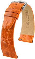 Correa de piel Hirsch Prestige 02308176-2, naranja, piel de cocodrilo, Quick Release