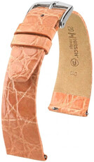 correa de cuero Hirsch Prestige L 02208022-2, naranja, piel de cocodrilo, largo L, Quick Release
