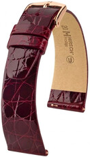correa de cuero Hirsch Prestige L 02208060-7, rojo, piel de cocodrilo, largo L, Quick Release