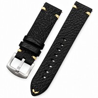 Correa de piel Ricardo Crema premium, Black, Quick Release
