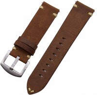 Correa de piel Ricardo Crema premium, Brown, Quick Release
